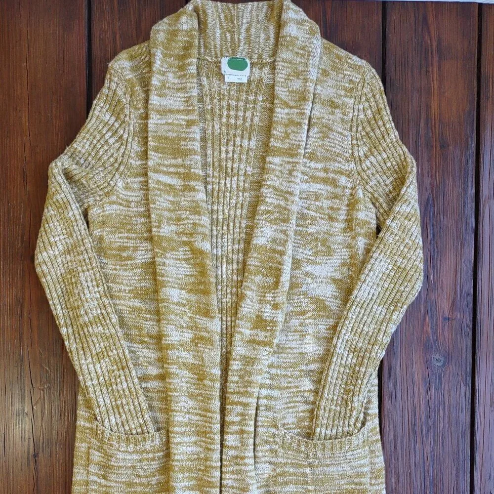 Anthropologie Abigail Boho Long Cardigan Patch Pockets Cabincore Praire Small - Picture 7 of 11